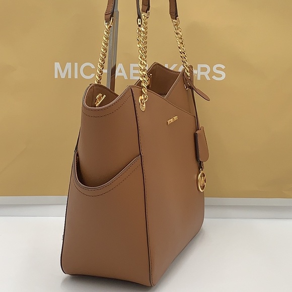 MICHAEL KORS LARGE X CHAIN SHOULDER TOTE LUGGAGE - Picture 5 of 16